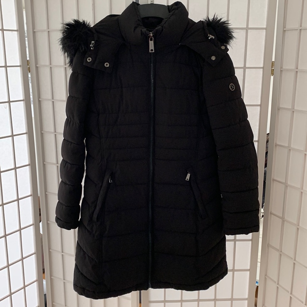 Black Calvin Klein Thick Winter Coat